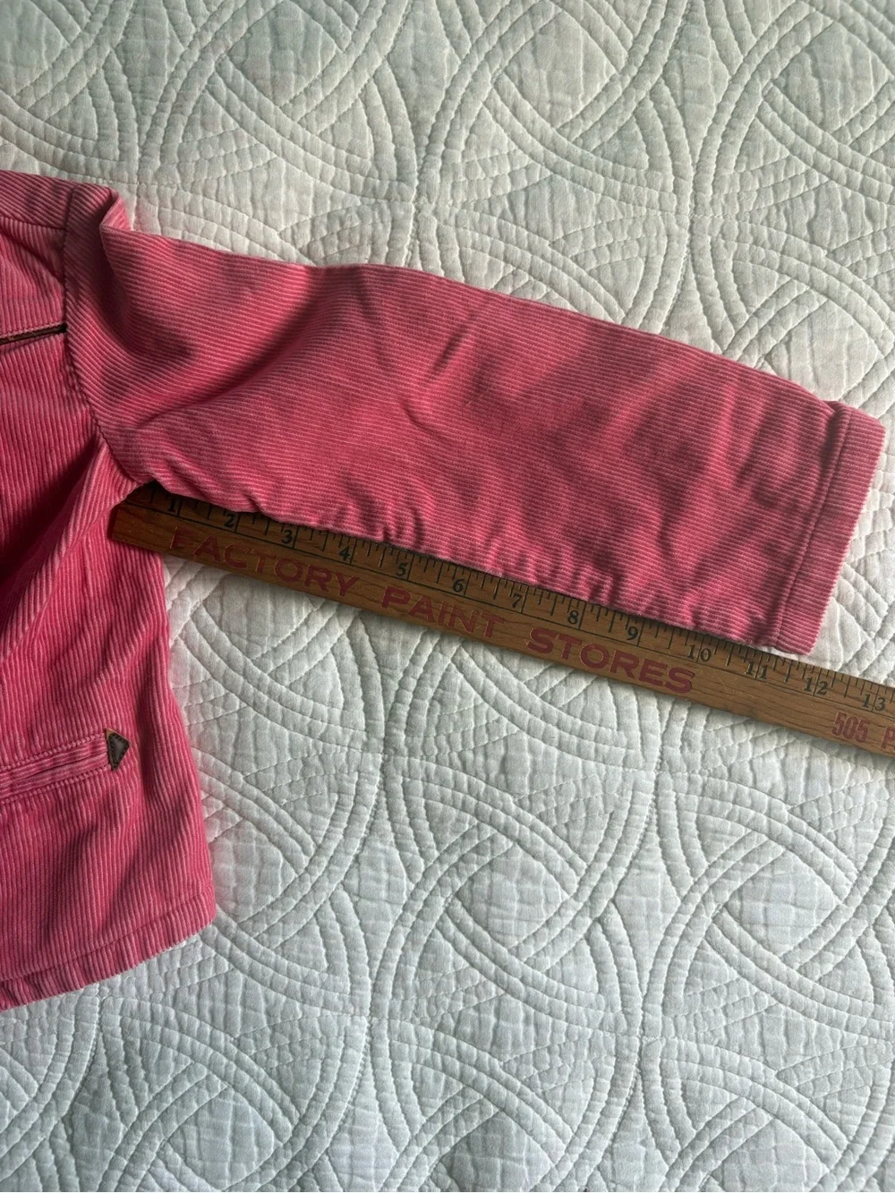 Ralph Lauren Western Corduroy Jacket  with Leather Trim Pink 4T